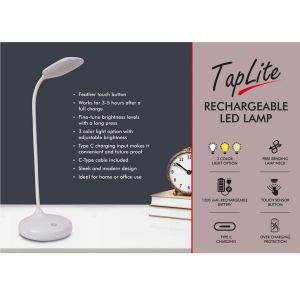 101-E354*TapLite Rechargeable LED lamp 3 Color light with Brightness adjustment Type C Charging