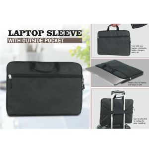 101-S59*Laptop Sleeve With Outside Pocket | Stroller Carry Strap