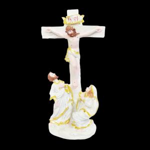 391-901 Cross polyresin statue