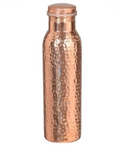 Divine copper 100% Pure copper Hammered  water bottle 1000ML